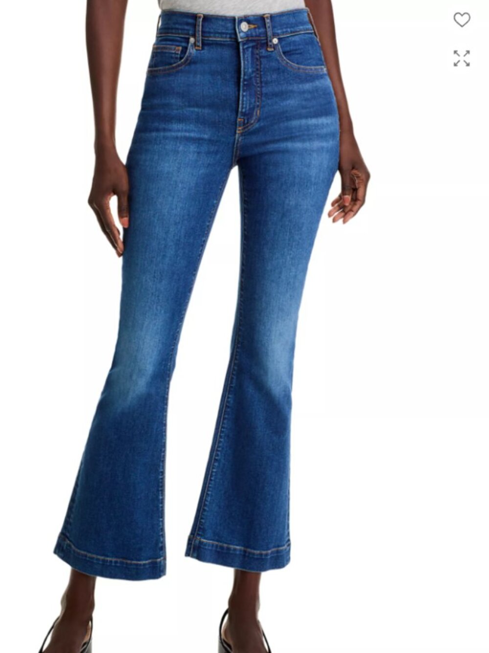 Veronica Beard Carson Ankle Flare High‎ Rise Jeans in Bright Blue 30